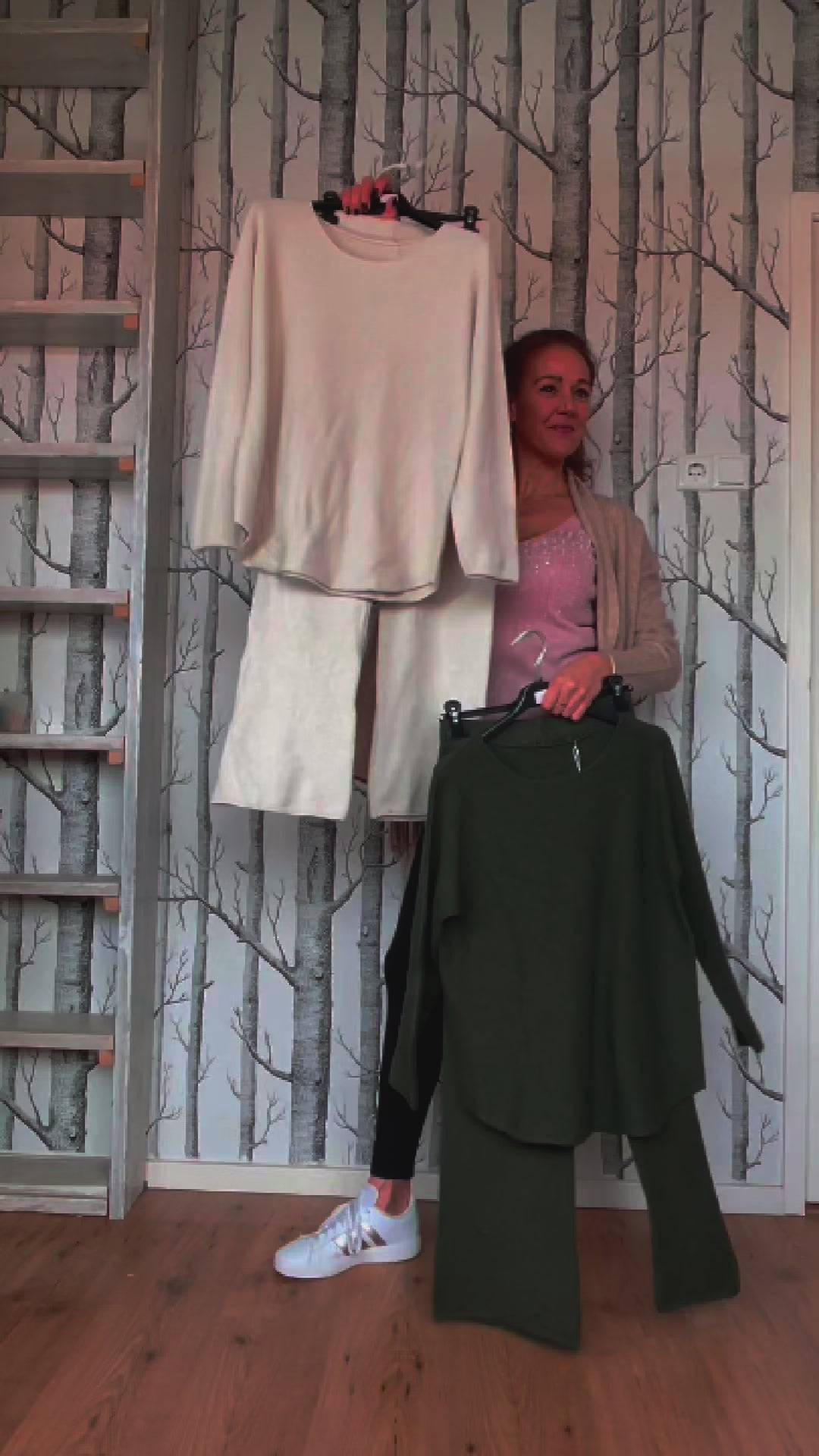 Witte en groene set Sourí Fashion