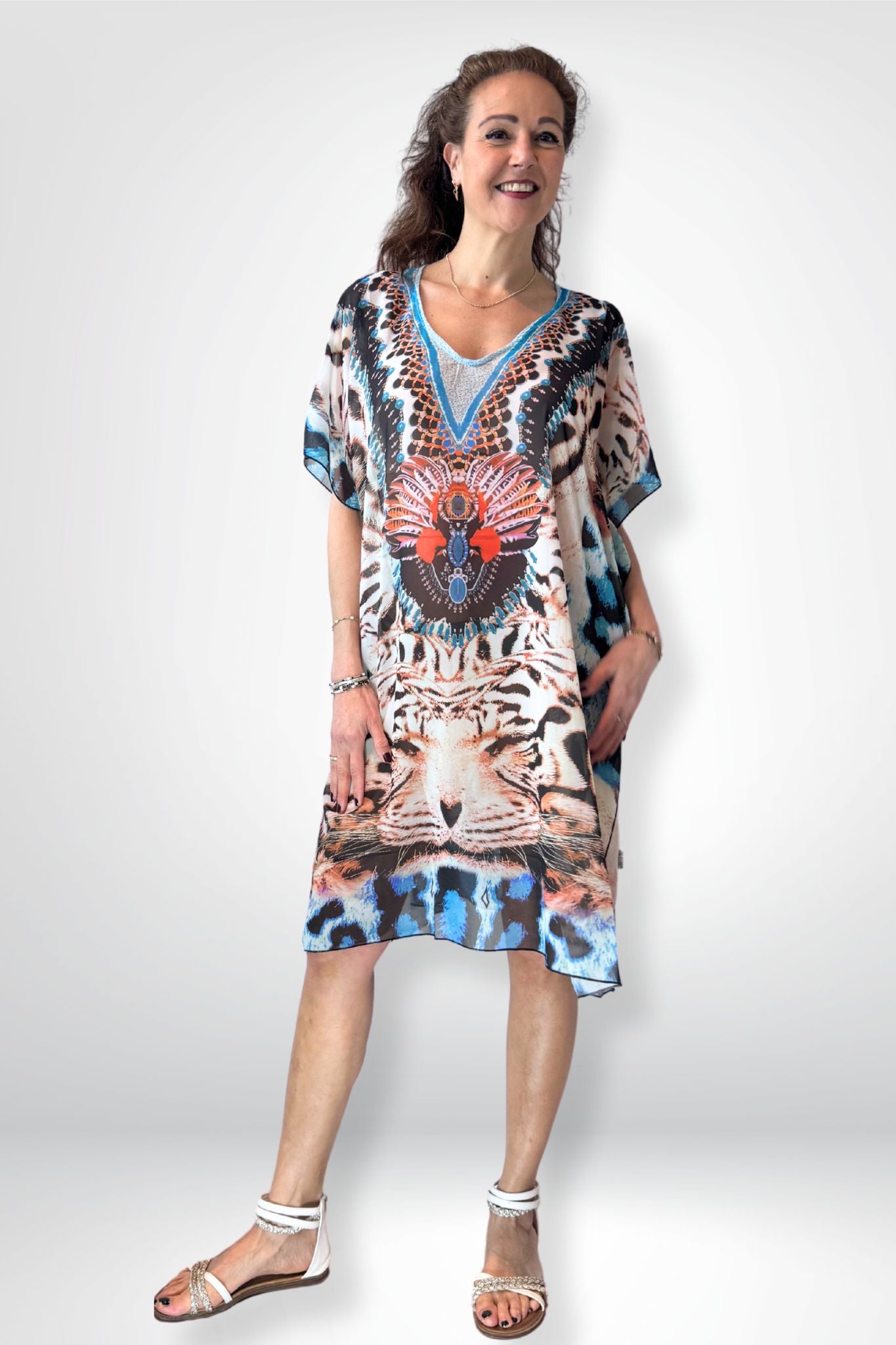 Sourí Fashion tuniek jurk "Jungle" kleurig ibizastyle
