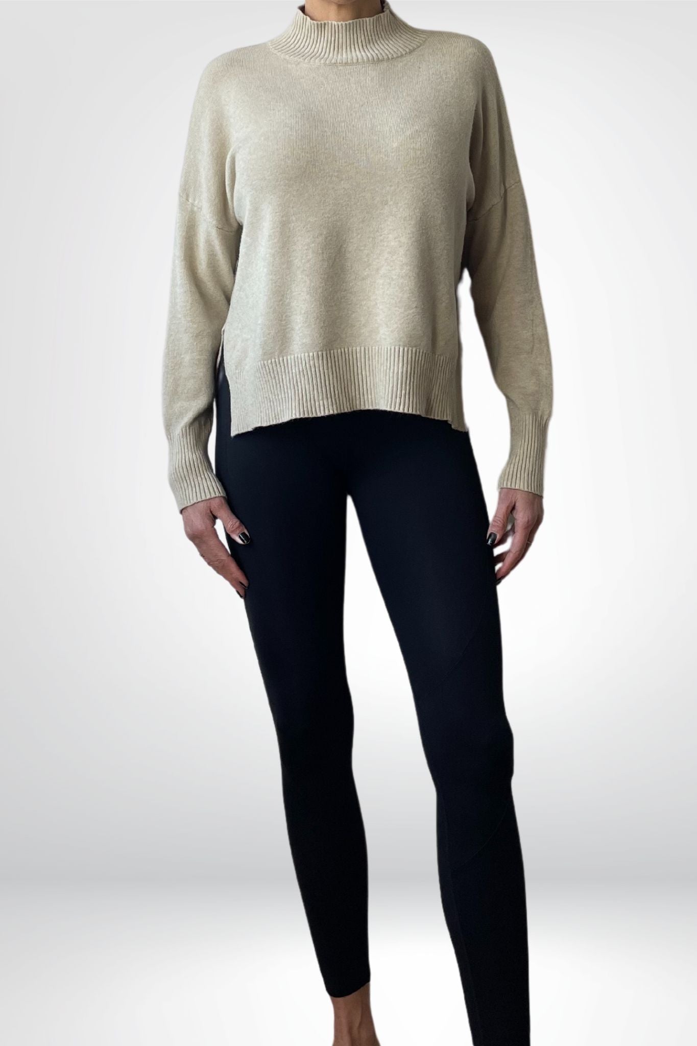 Trui beige met col 2 Sourí Fashion