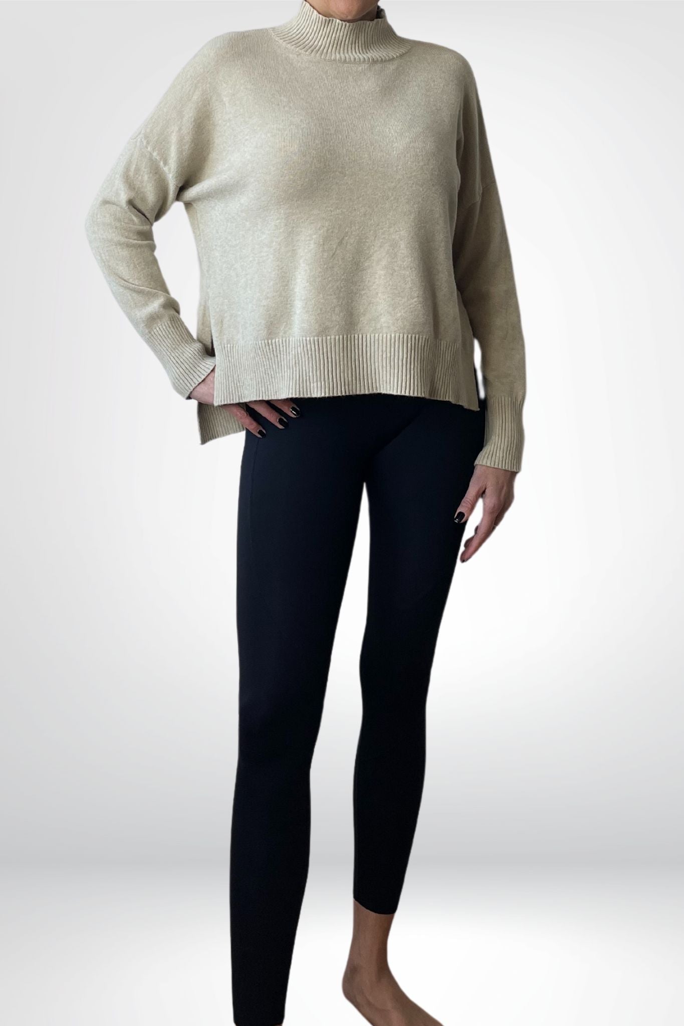 Trui beige met col 4 Sourí Fashion