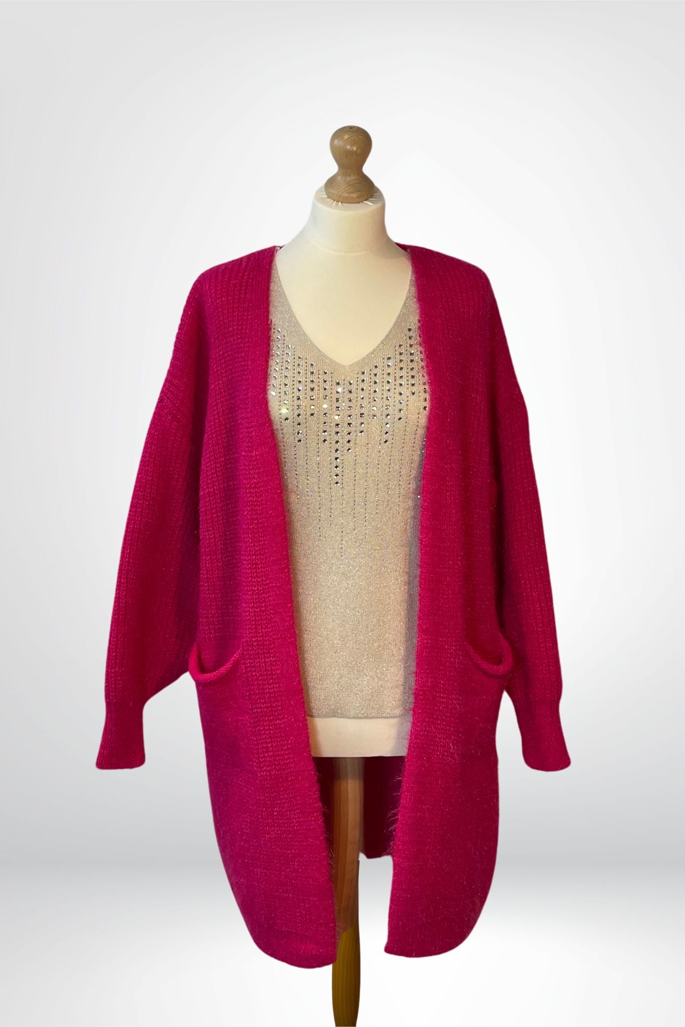 Vest fuchsia op pop Sourí Fashion