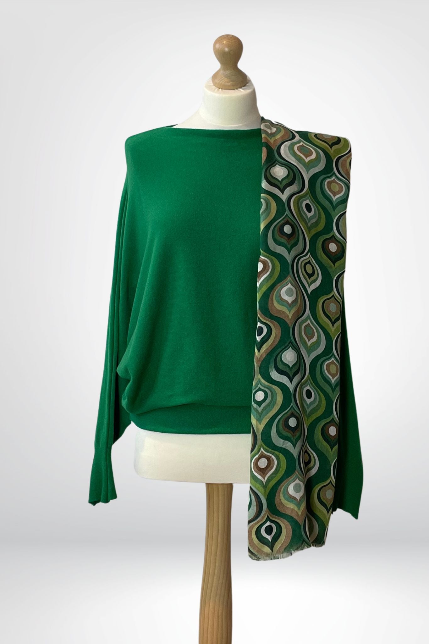 Vlinder trui groen met sjaal Sourí Fashion
