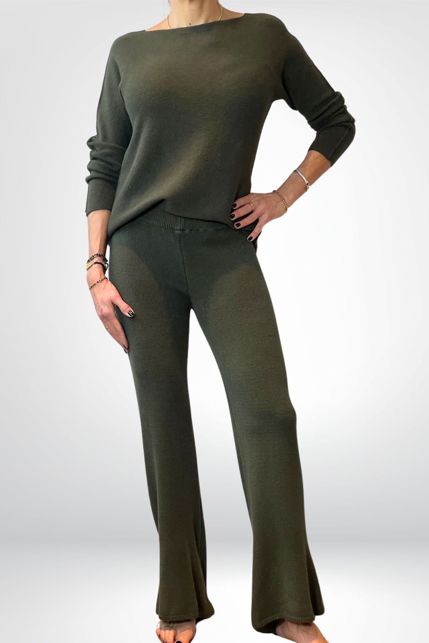 cosy set groen Sourí Fashion