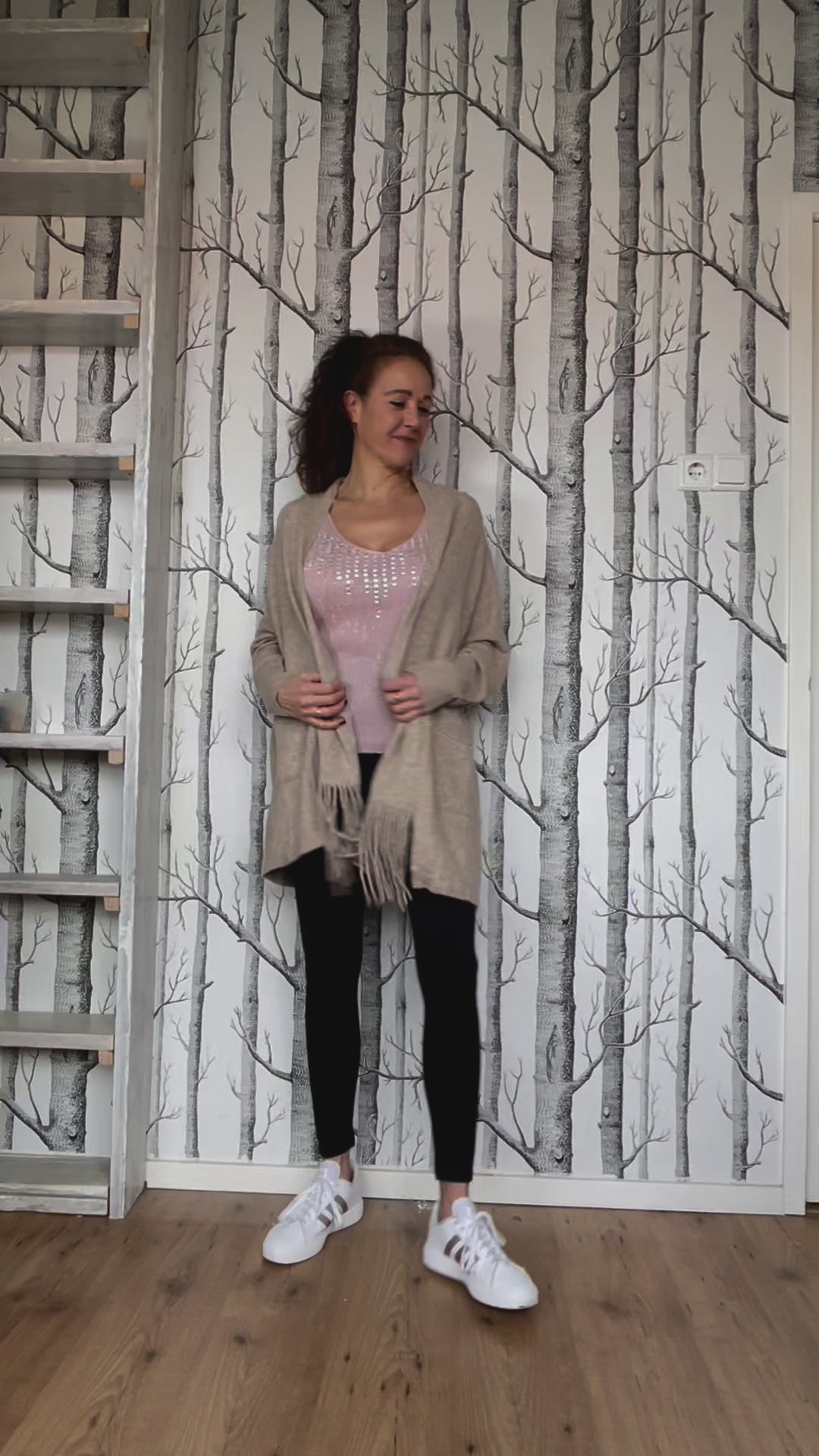Vest met franje op roze top Sourí Fashion
