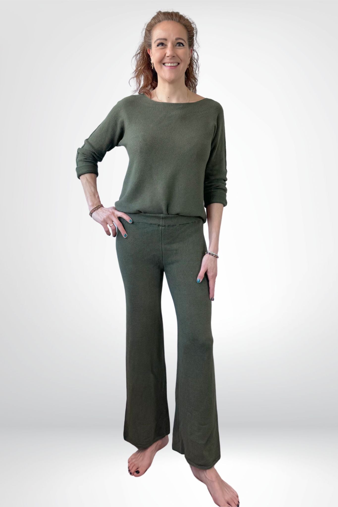 cosy set groen Sourí Fashion