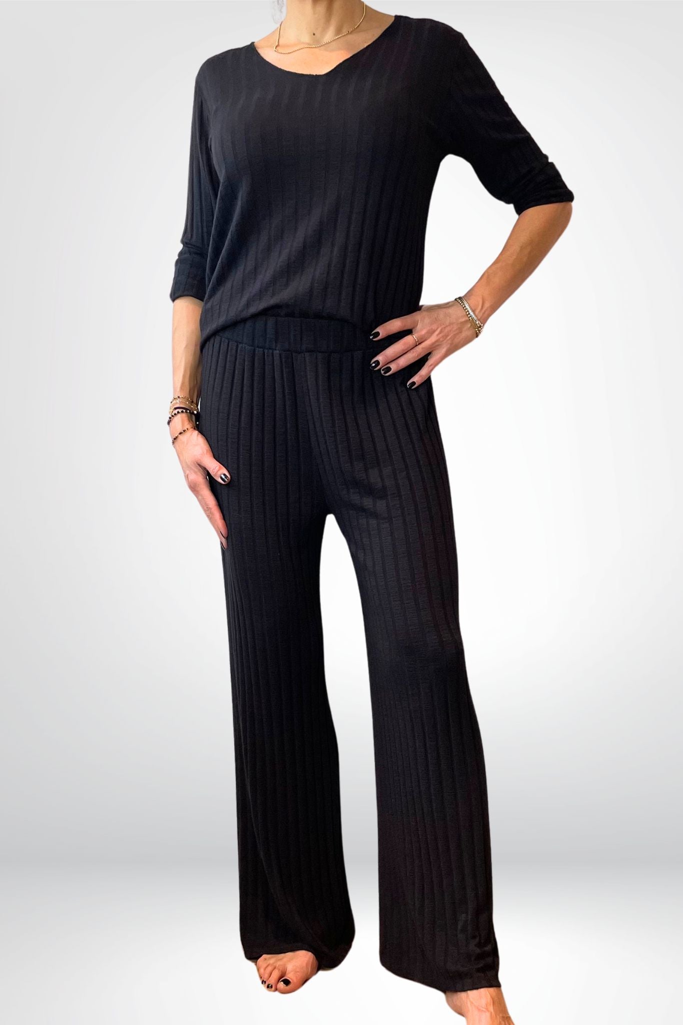 cosy set zwart Sourí Fashion